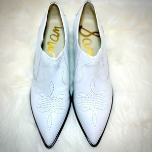 Sam Edelman Roy white Booties/Cowboy Boot NWOTs Sz-8